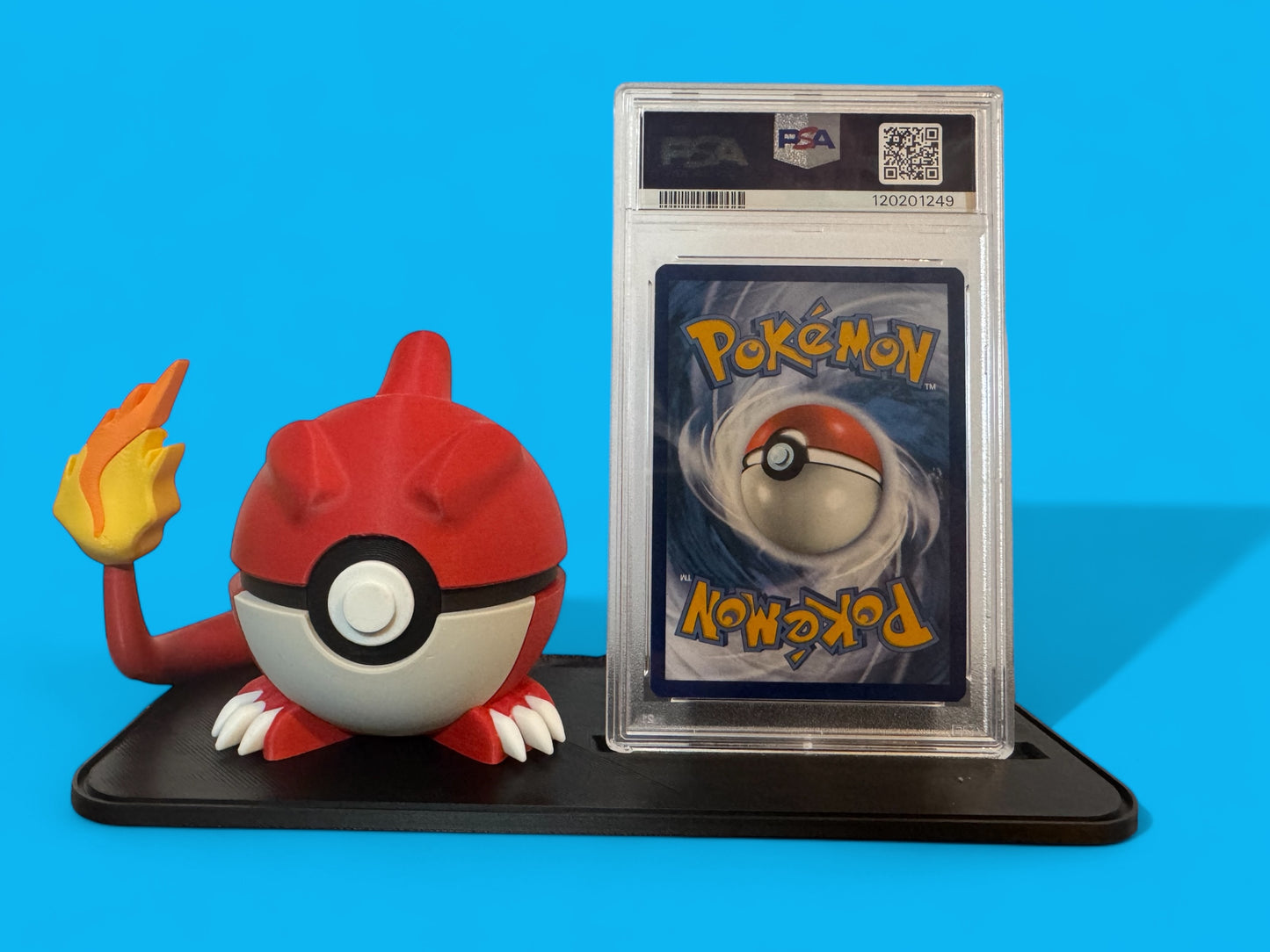 Universal Poké Ball & Graded Card Display Stand | 3D Printed Showcase