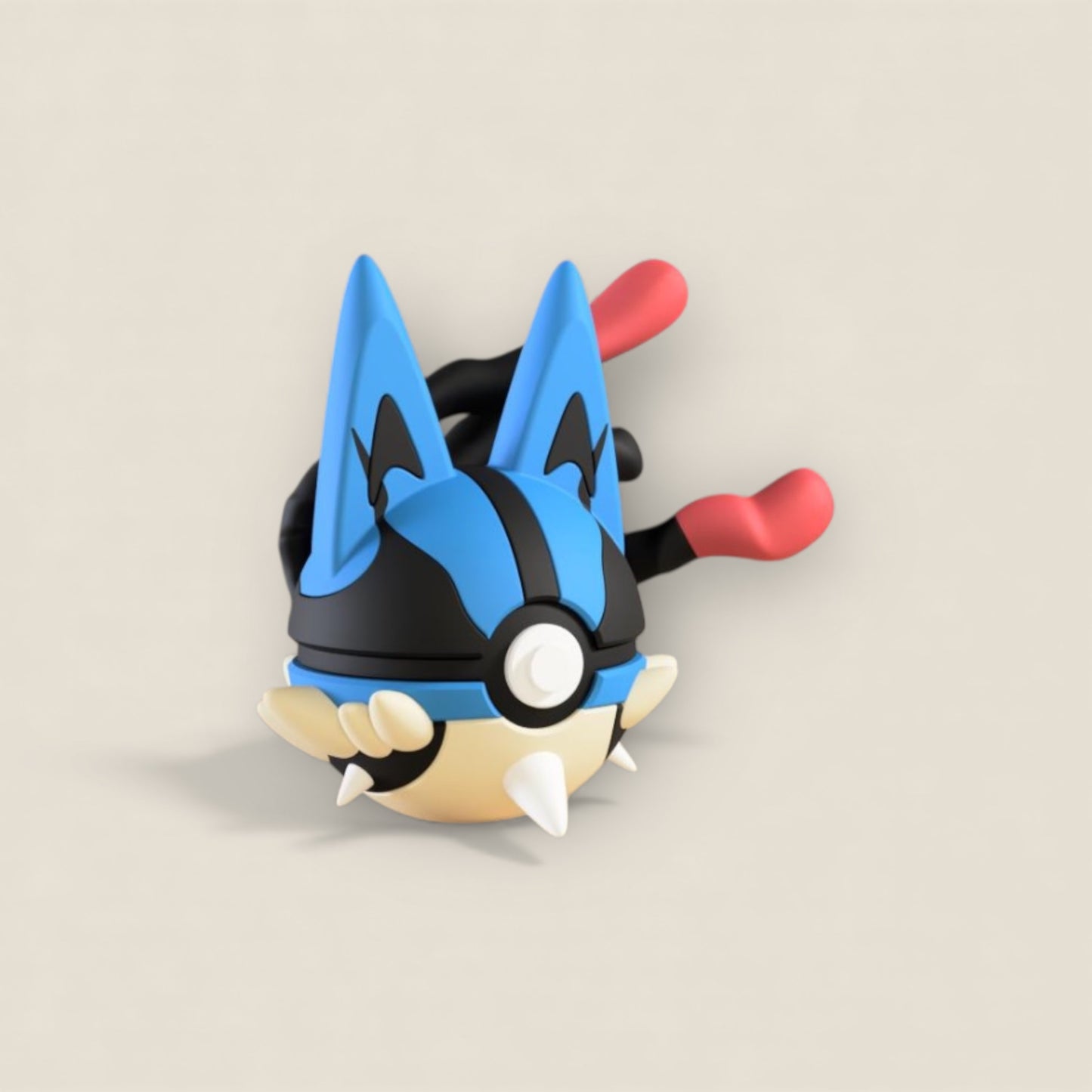 Mega Lucario Themed Poké Ball | 3D Printed Pokémon Collectible