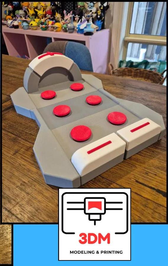 Poké Ball Stand Healing & Charging Station 3D Printed Pokémon Display by 3DM