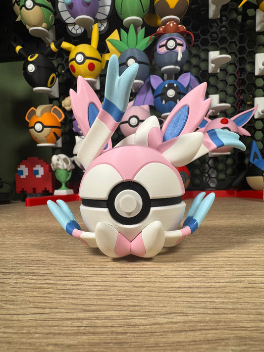 Sylveon Themed Poké Ball | 3D Printed Pokémon Collectible