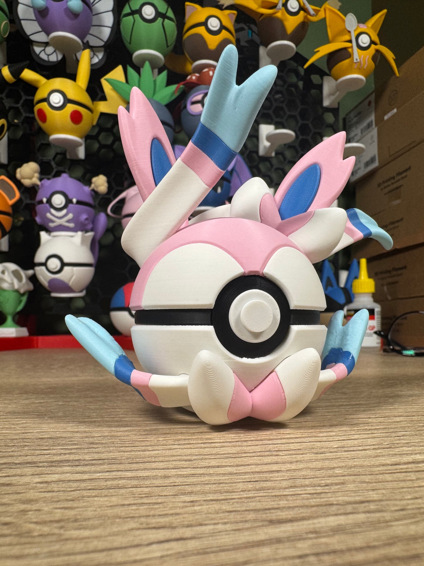 Sylveon Themed Poké Ball | 3D Printed Pokémon Collectible