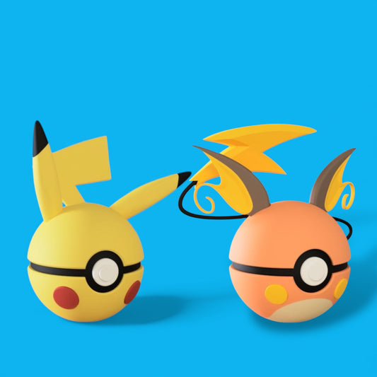 Pikachu & Raichu Themed Poké Balls | 3D Printed Pokémon Collectible Balls