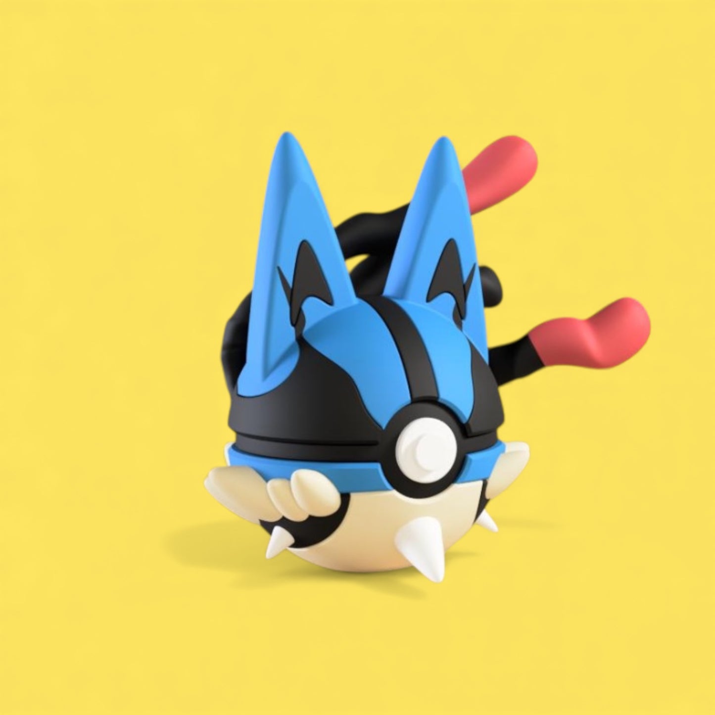 Mega Lucario Themed Poké Ball | 3D Printed Pokémon Collectible