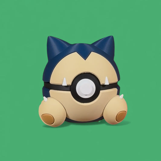 Snorlax Themed Poké Ball – Pokémon Display for Desk or Shelf | 3D Printed Collectible Gift for Pokémon Fans