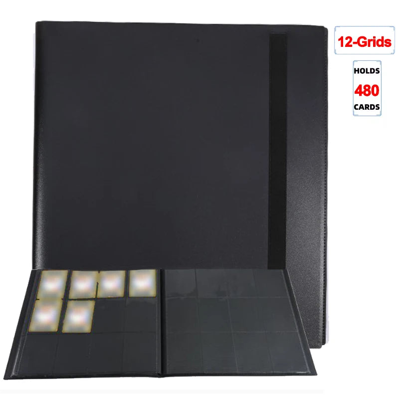 Collectible Card Binder Album – 160 / 360 / 480 Slots | 4 / 9 / 12 Pocket Trading Card Binder