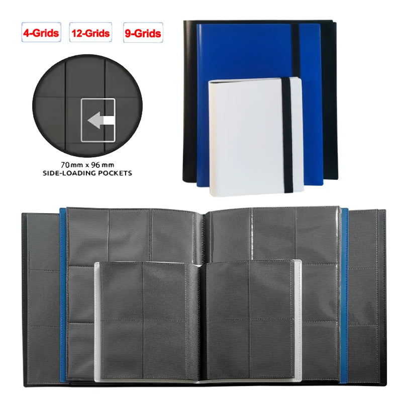 Collectible Card Binder Album – 160 / 360 / 480 Slots | 4 / 9 / 12 Pocket Trading Card Binder