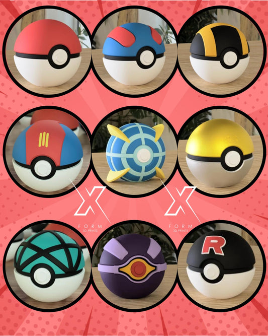 Classic Poké Ball Designs | 3D Printed Pokémon Collectible