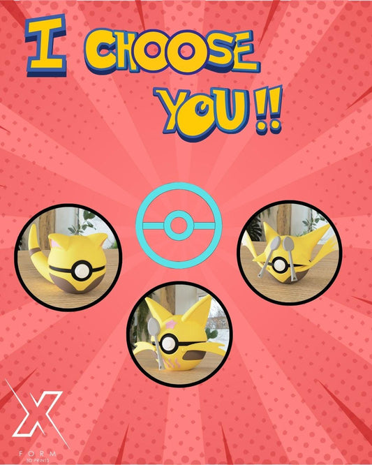 Abra, Kadabra, Alakazam pokemon gift for him/her themed pokeball display decor for room and desk decor for anime fan pokemon fan