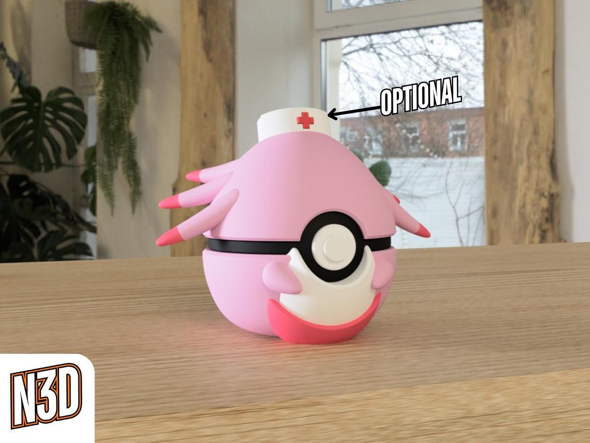 Chansey pokemon Themed Poké Ball  3D Printed Pokémon pokeball Collectibles