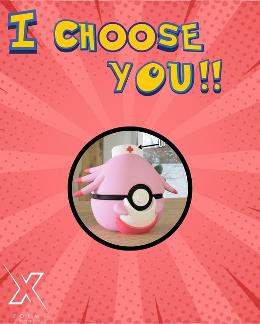 Chansey pokemon Themed Poké Ball  3D Printed Pokémon pokeball Collectibles