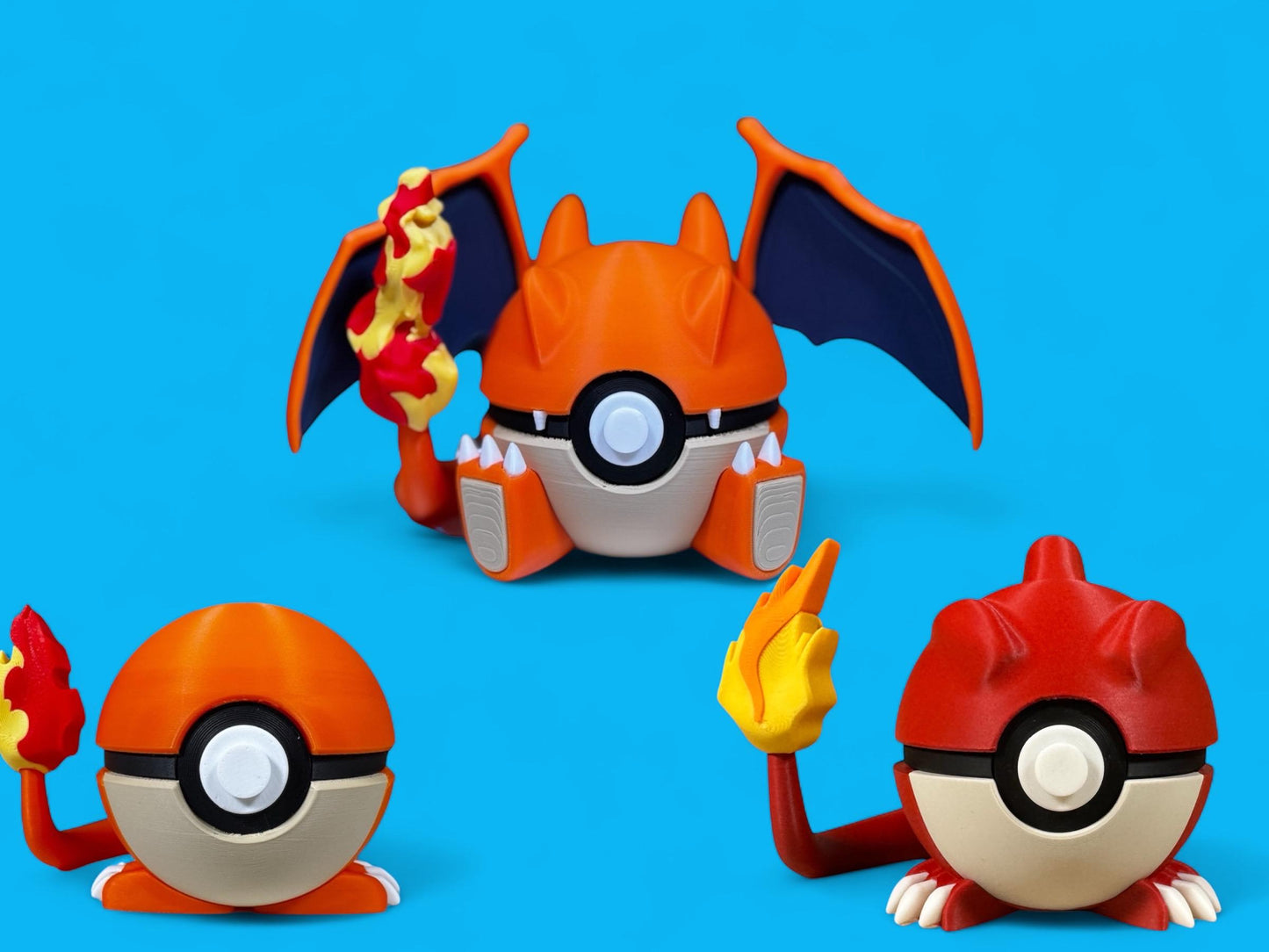 Charmander Evolution Poké Ball Bundle | Charmander, Charmeleon & Charizard Collectible Set